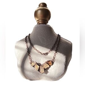 Witch Jewelry - Natural  handcrafted  raw  Smile citrine/ Amethyst  Necklace